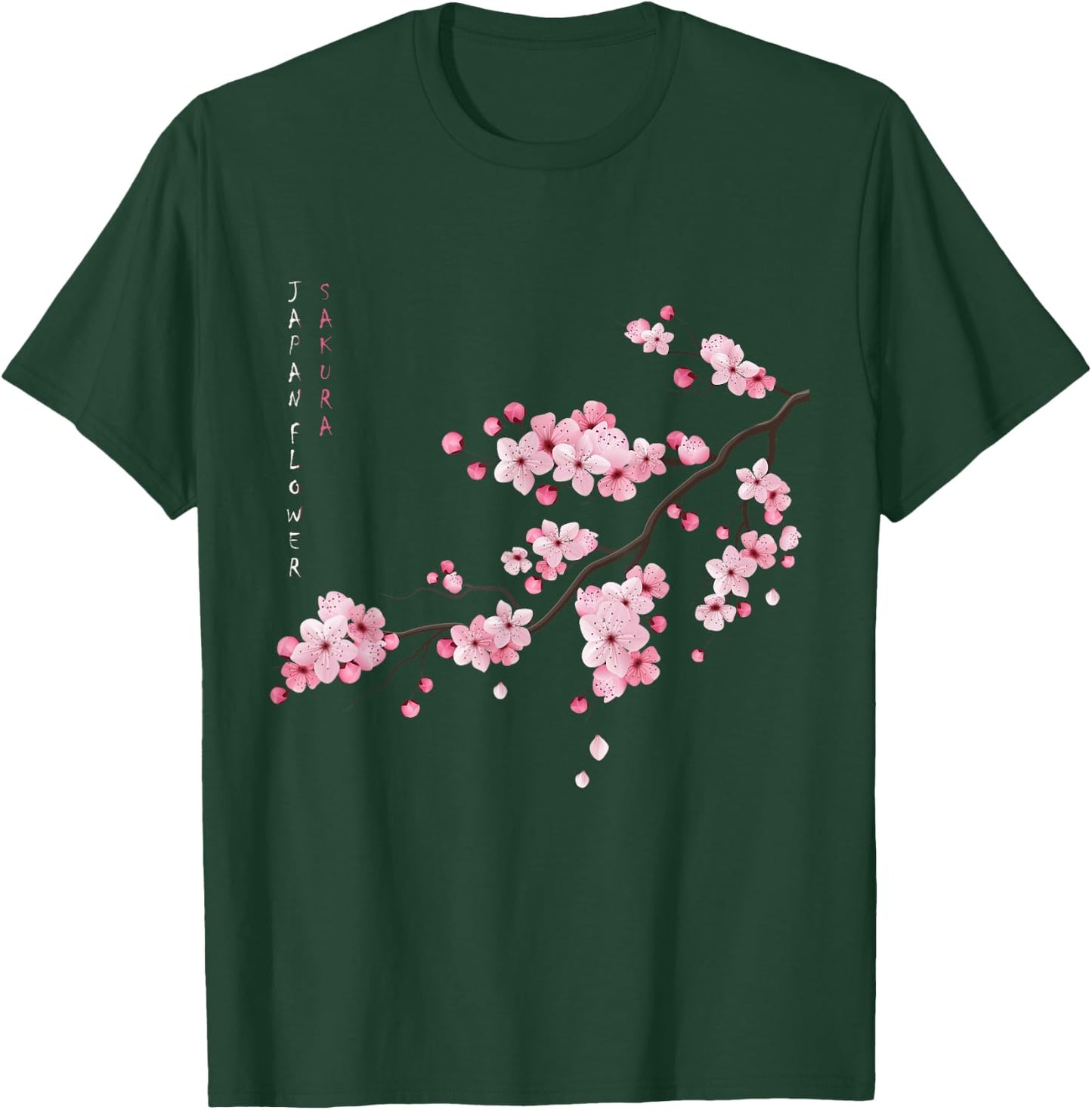 Vintage Sakura Japanese Cherry Blossom Flower Graphical Art T-Shirt - T-Shirt | Forest