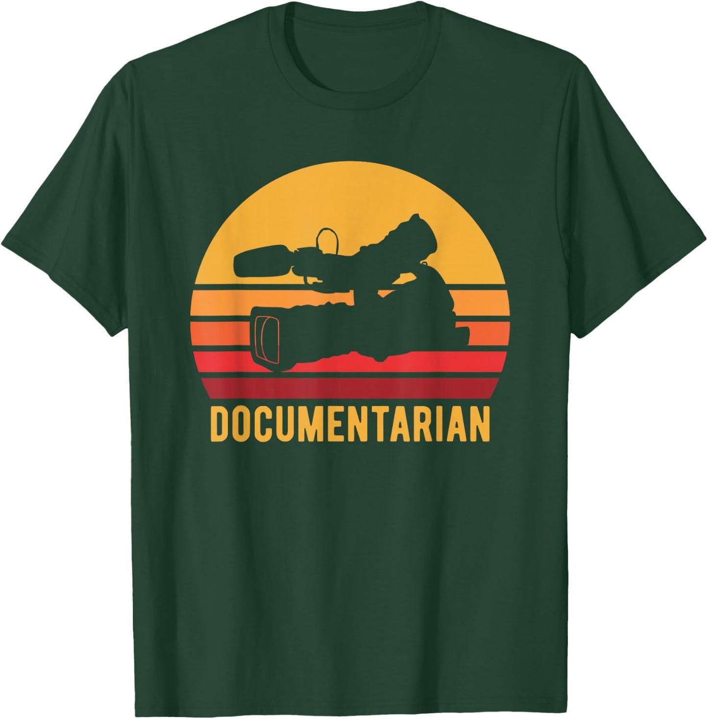 Retro Documentarian Filmmaking Camera Documentary Filmmaker T-Shirt - T-Shirt | Forest