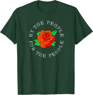 Leftist Union Socialist Rose Fist Democratic Socialism T-Shirt - T-Shirt | Forest