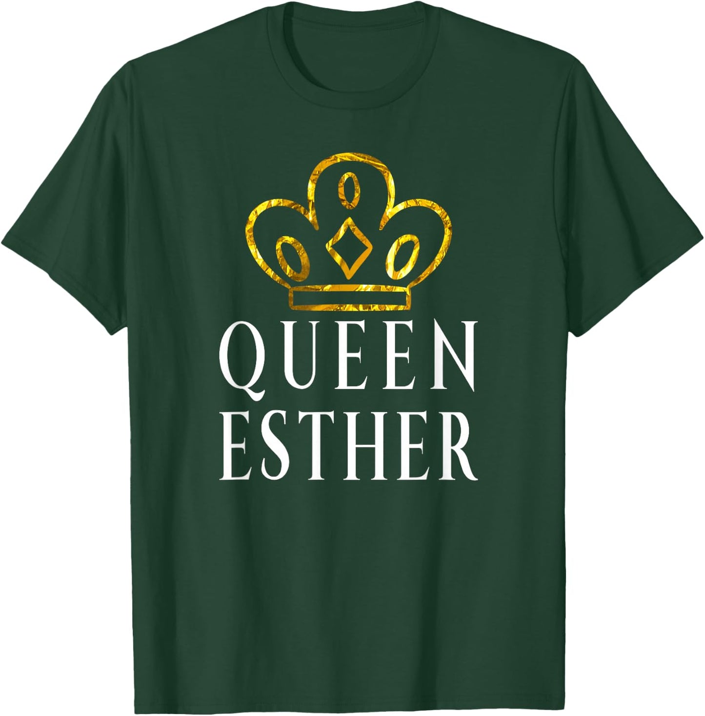 Queen Esther Shirt Gold Crown Purim Costume T-Shirt - T-Shirt | Forest