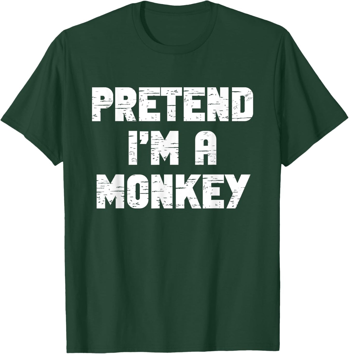 Halloween Pretend I'm A Monkey Costume Funny Lazy Kids Adult T-Shirt - T-Shirt | Forest