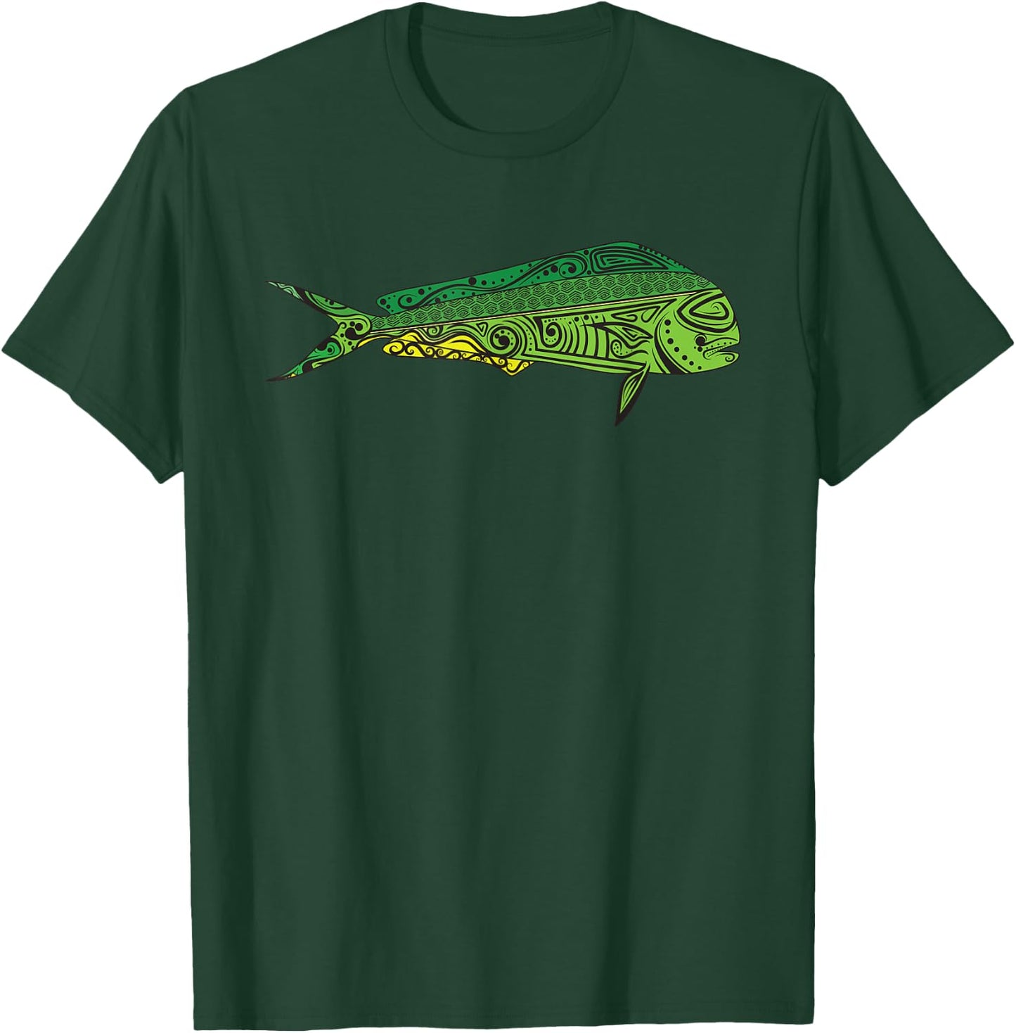 Mahi Mahi - Native Hawaiian - Hawaiian Tribal T-Shirt - T-Shirt | Forest