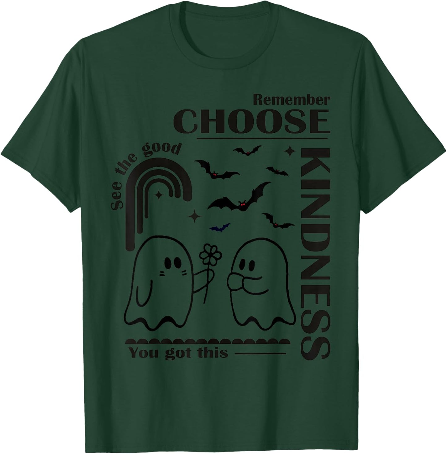 Unity Day Orange Halloween Boo Ghost Choose Kindness Kids T-Shirt - T-Shirt | Forest