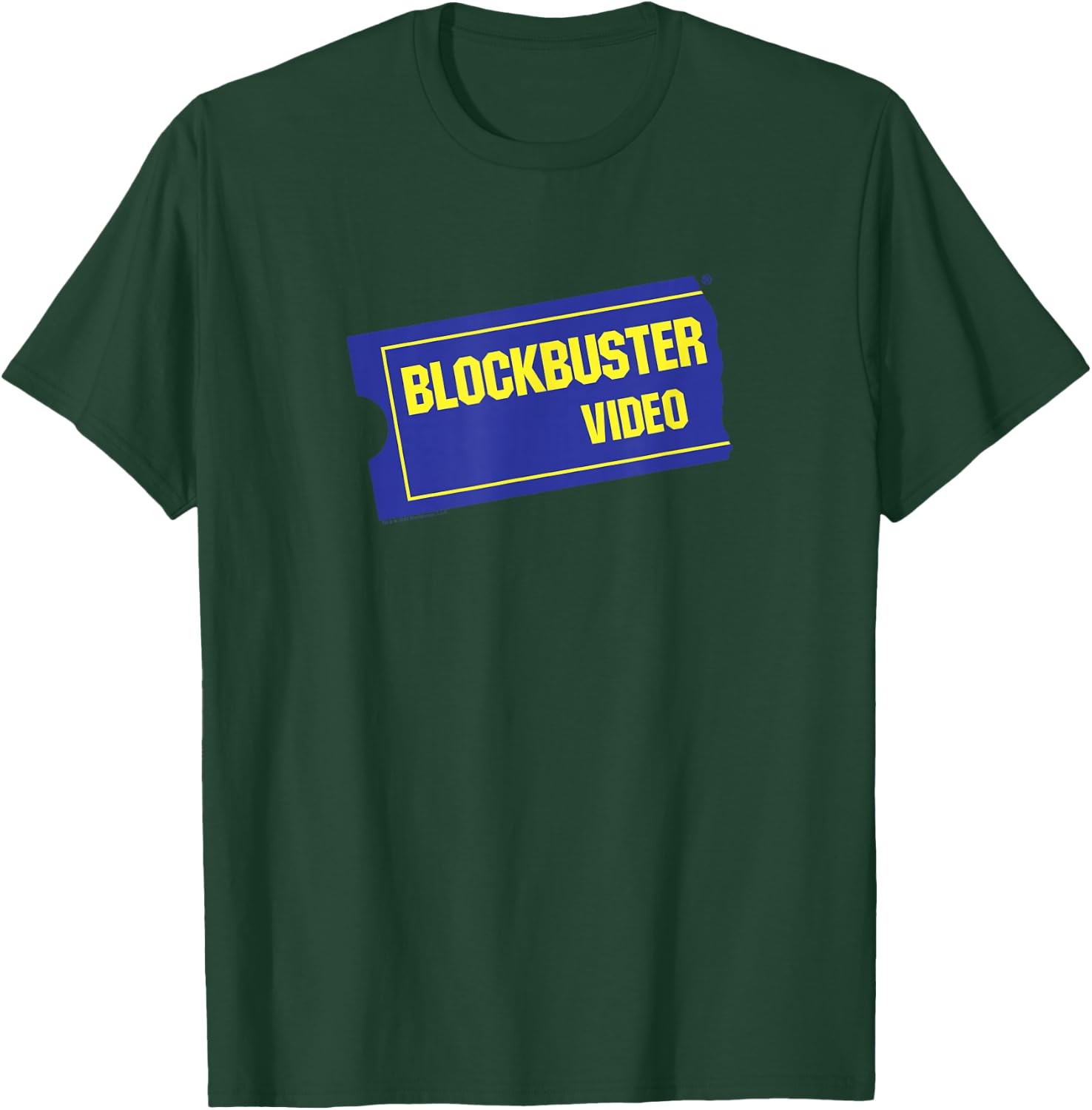 Blockbuster Vintage Ticket Logo Retro Video Rental Store T-Shirt - T-Shirt | Forest