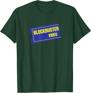 Blockbuster Vintage Ticket Logo Retro Video Rental Store T-Shirt - T-Shirt | Forest