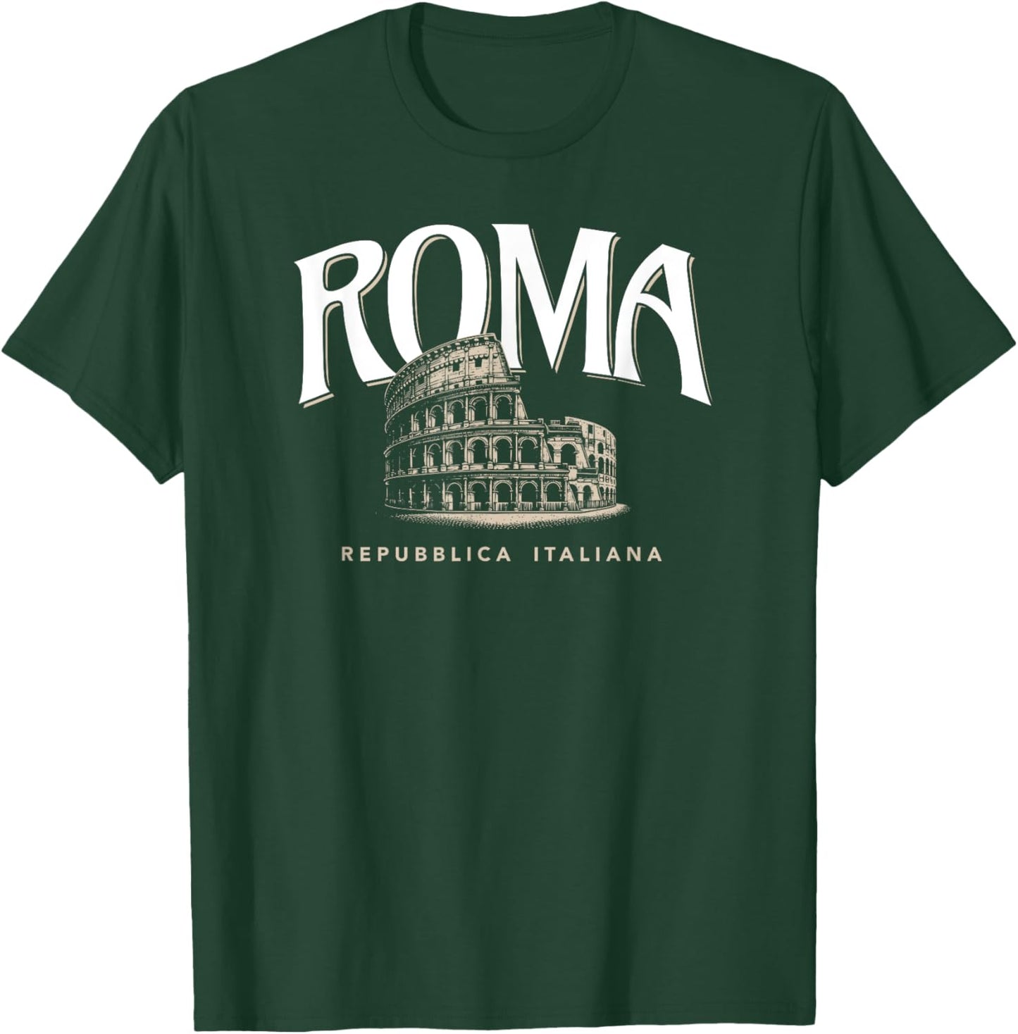 Roma Colosseum Repubblica Italiana T-Shirt - T-Shirt | Forest
