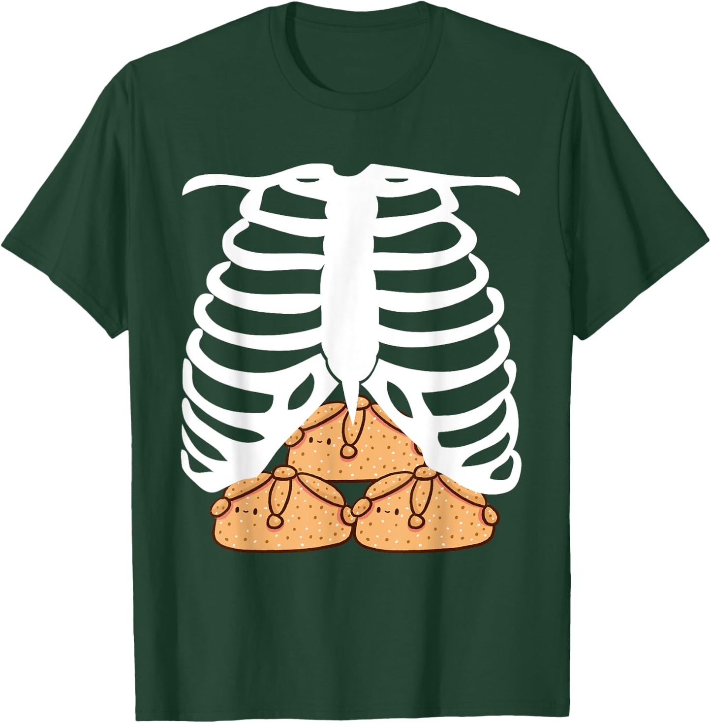 Skeleton Rib cage with Mexican Pan de Muerto - Food Costume T-Shirt - T-Shirt | Forest