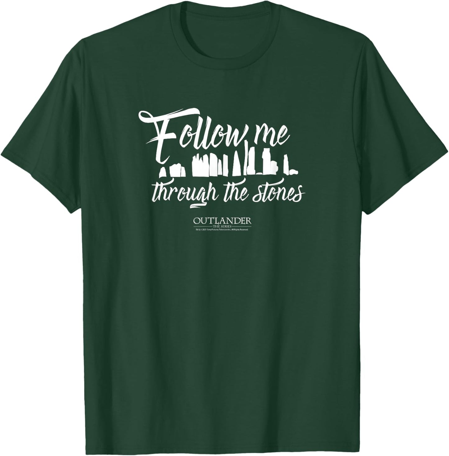 Outlander Follow Me Through the Stones T-Shirt - T-Shirt | Forest