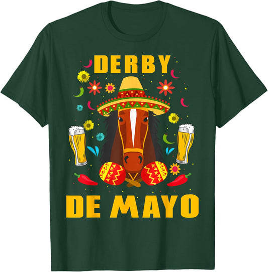 Derby De Mayo Party Lets Fiesta Horse Race T-Shirt - T-Shirt | Forest