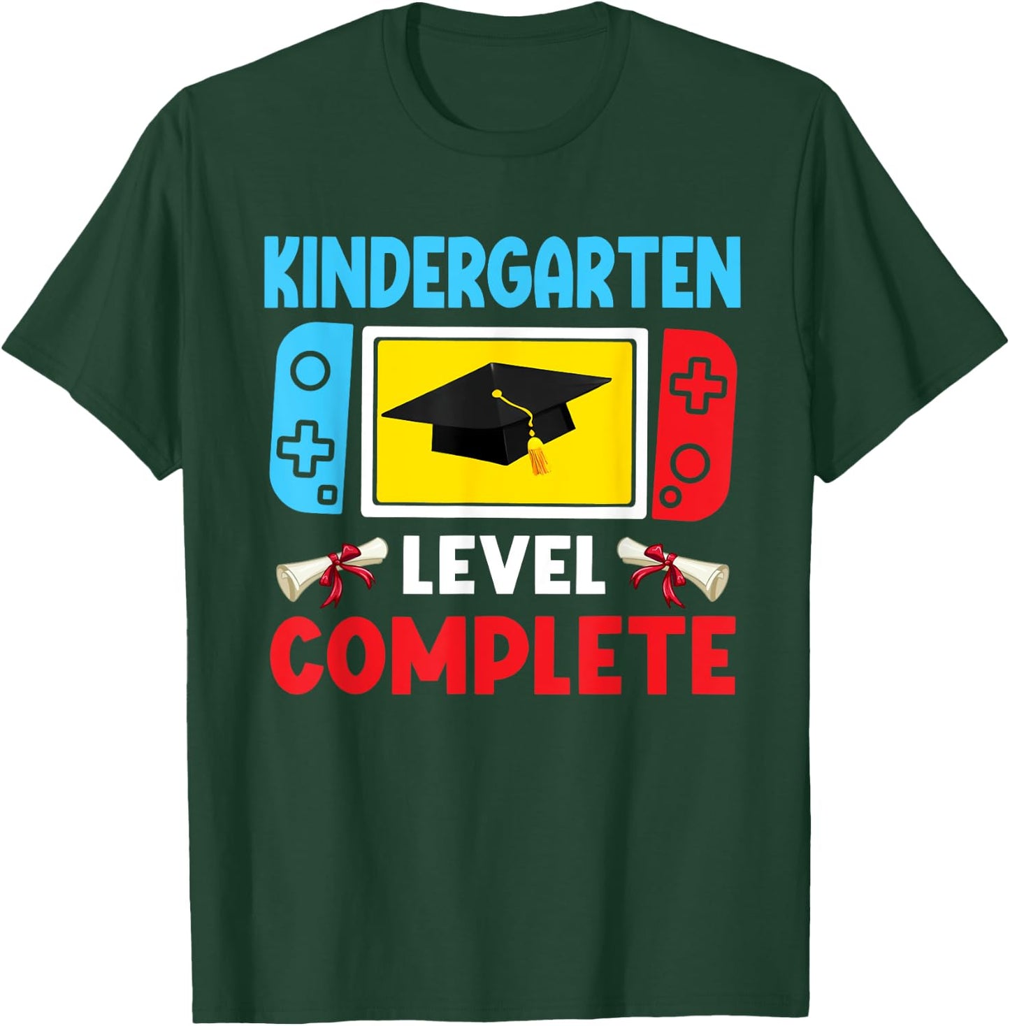 Kindergarten Level Complete Last Day Of School Graduate Boys T-Shirt - T-Shirt | Forest