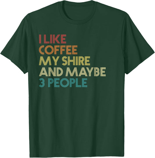 Shire Horse Owner Gift Coffee Lover Quote Vintage Retro T-Shirt - T-Shirt | Forest