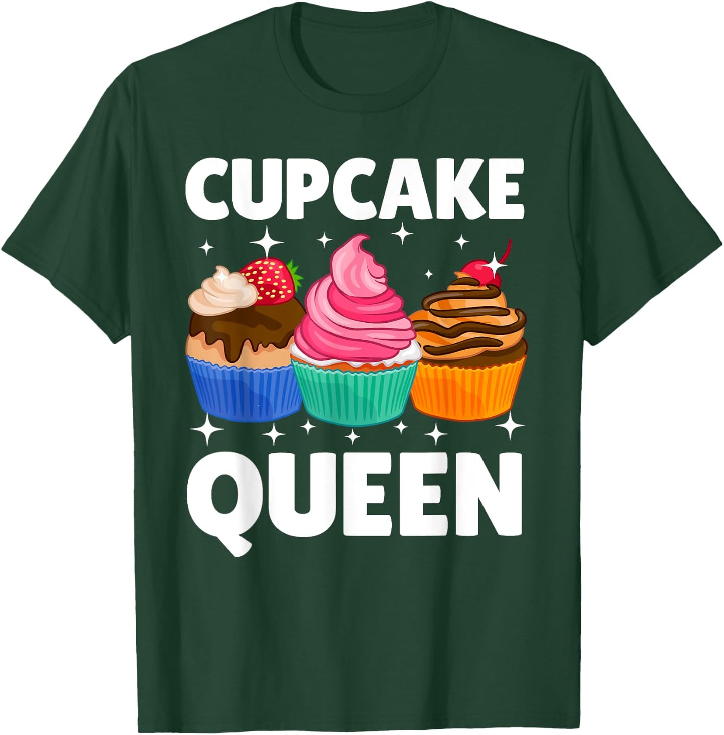 Funny Cupcake Queen Design Girls Cupcake Lovers T-Shirt - T-Shirt | Forest