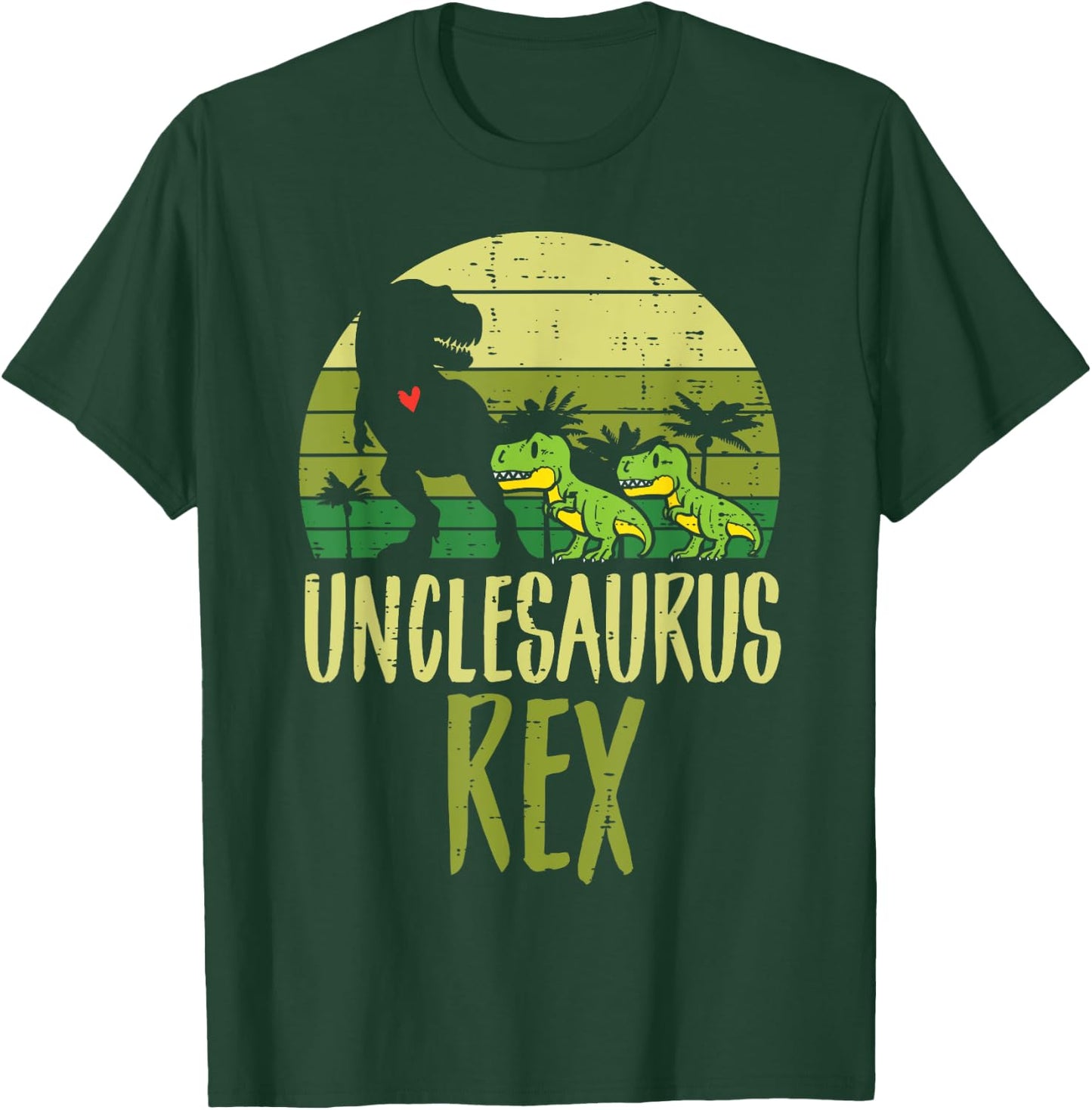 Unclesaurus Trex Funny Fathers Day Dinosaur Dino Uncle Men T-Shirt - T-Shirt | Forest