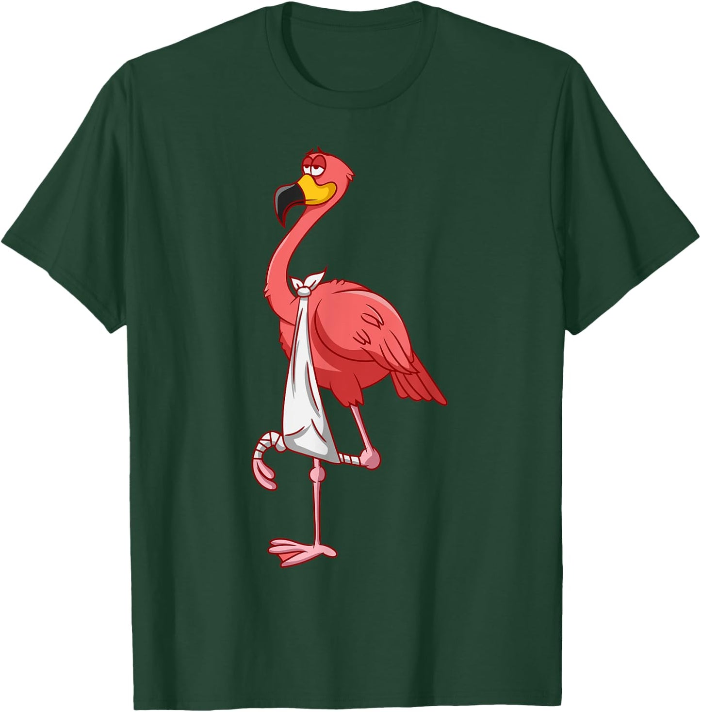 Cool Broken Leg Flamingo | Funny Fractured Shorebird Gift T-Shirt - T-Shirt | Forest