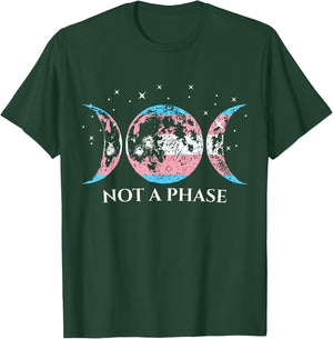 Funny Transgender Pride Flag Not A Phase T-Shirt - T-Shirt | Forest