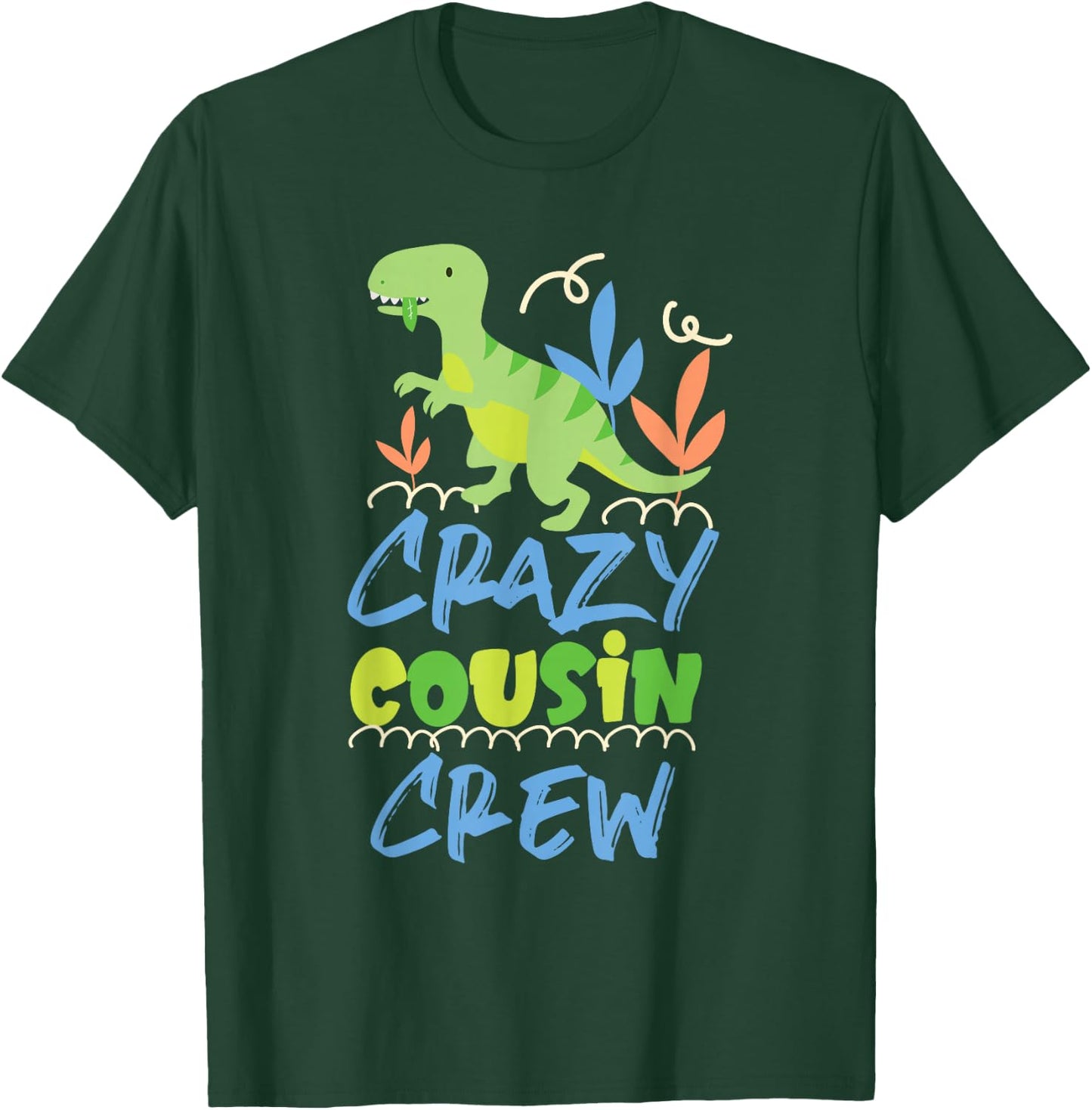 Crazy Cousin Crew Boys Dino Dinosaur T-Shirt - T-Shirt | Forest