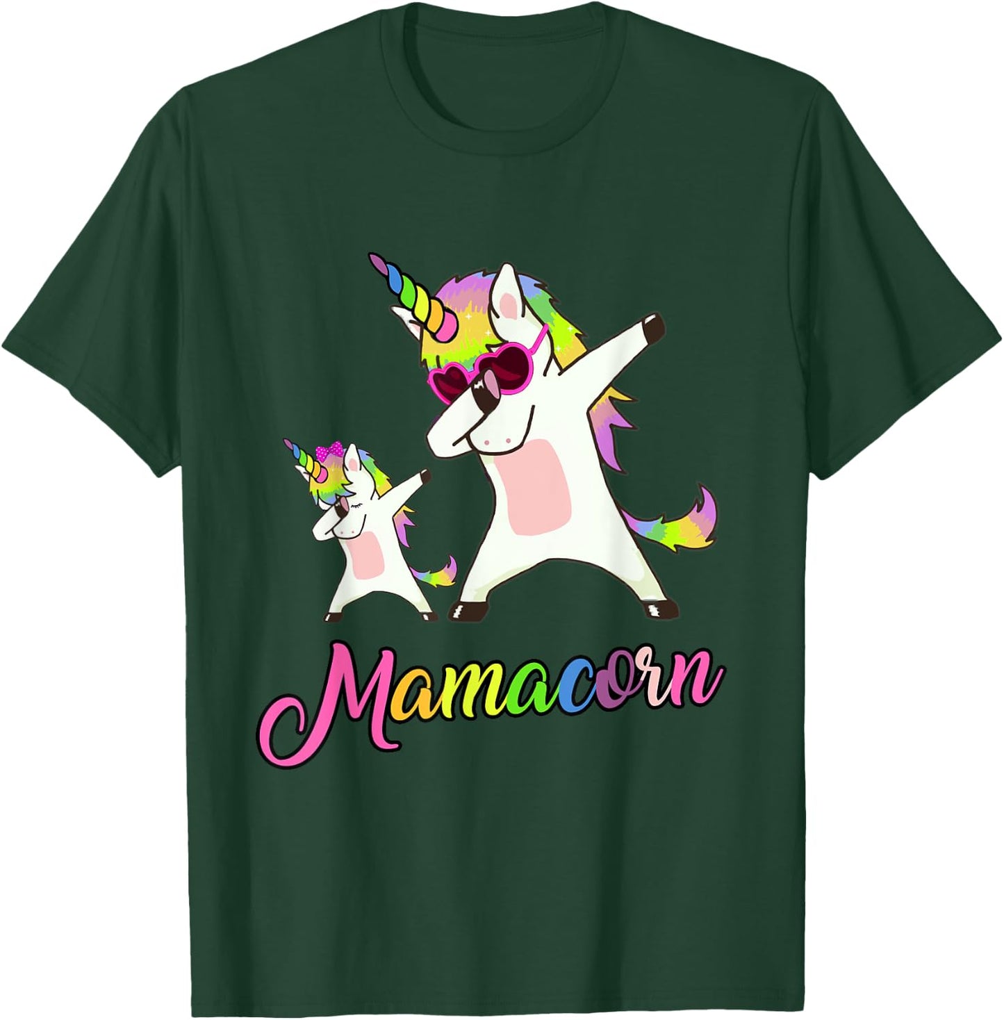 Mamacorn Funny Unicorn Mommy Unicorn Girl and Mother T-Shirt - T-Shirt | Forest