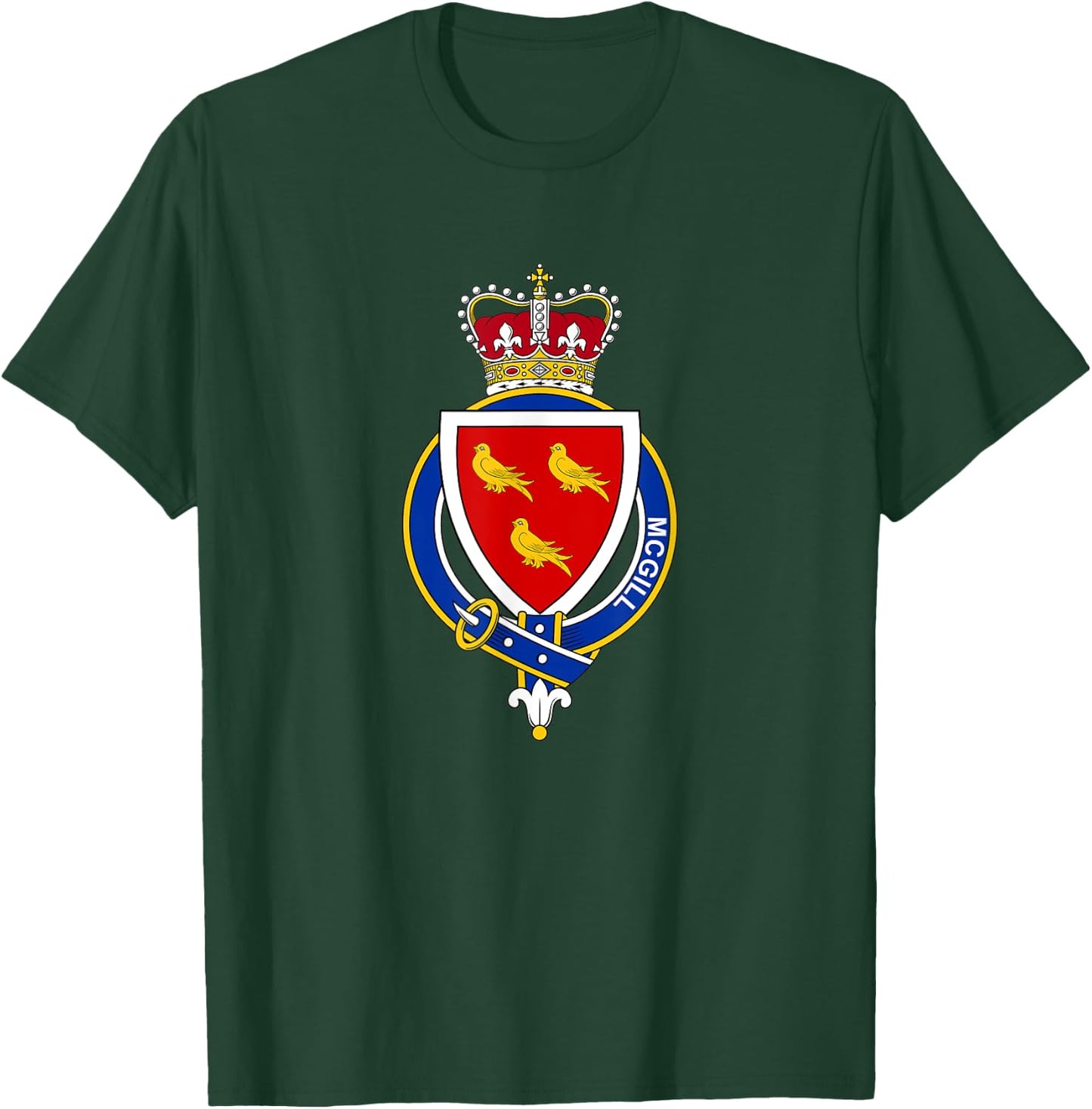 McGill Coat of Arms - Family Crest T-Shirt - T-Shirt | Forest