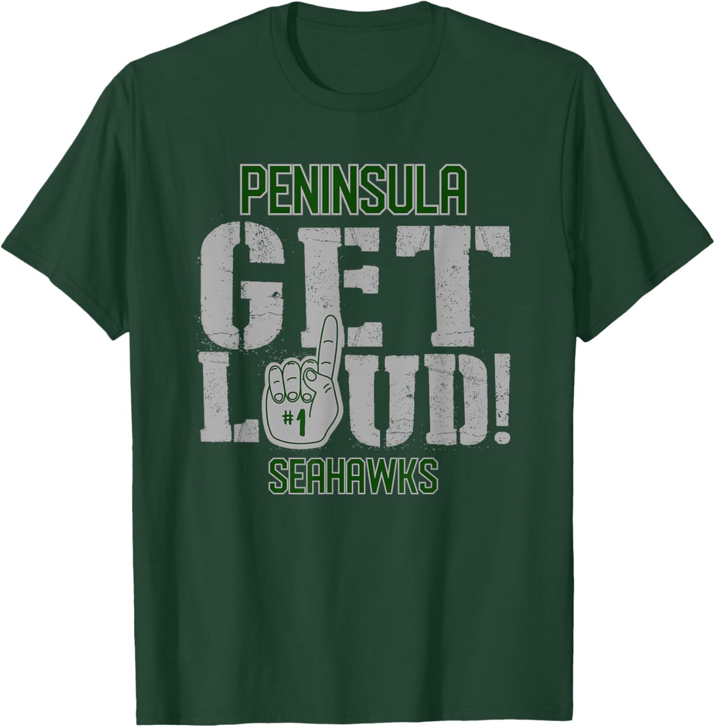 Peninsula High School GET LOUD Seahawks T-Shirt - T-Shirt | Forest