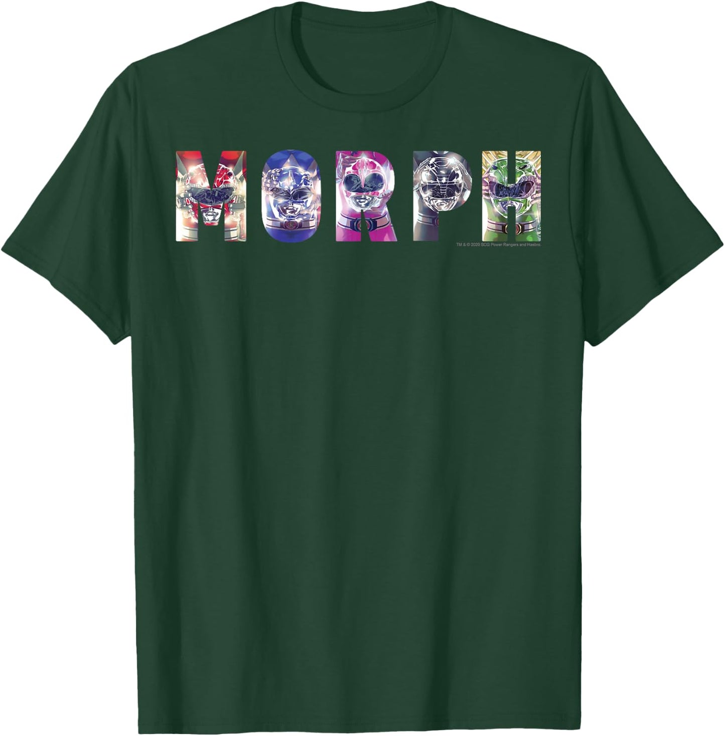 Power Rangers Heroes And Villains Graphic Color Group Poster T-Shirt - T-Shirt | Forest