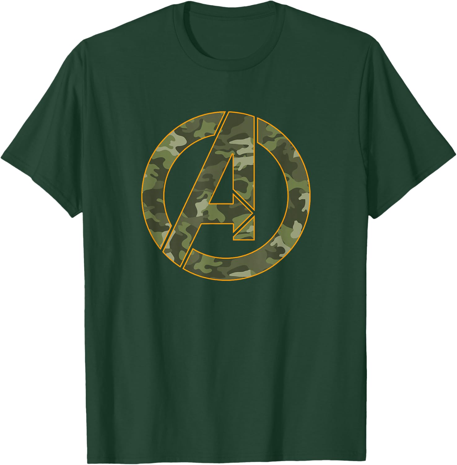 Marvel Avengers Camouflage Logo T-Shirt - T-Shirt | Forest