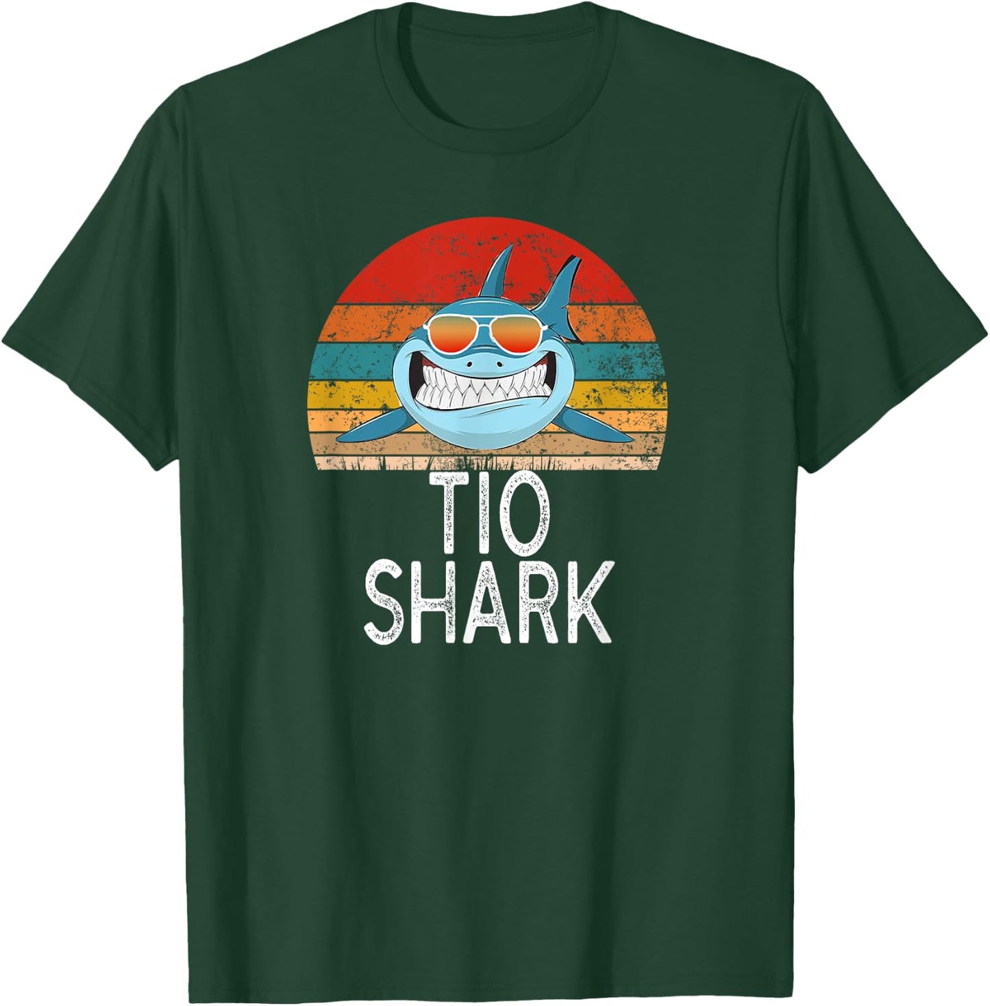 Tio Shark Funny Spanish Uncle Vintage T-Shirt - T-Shirt | Forest