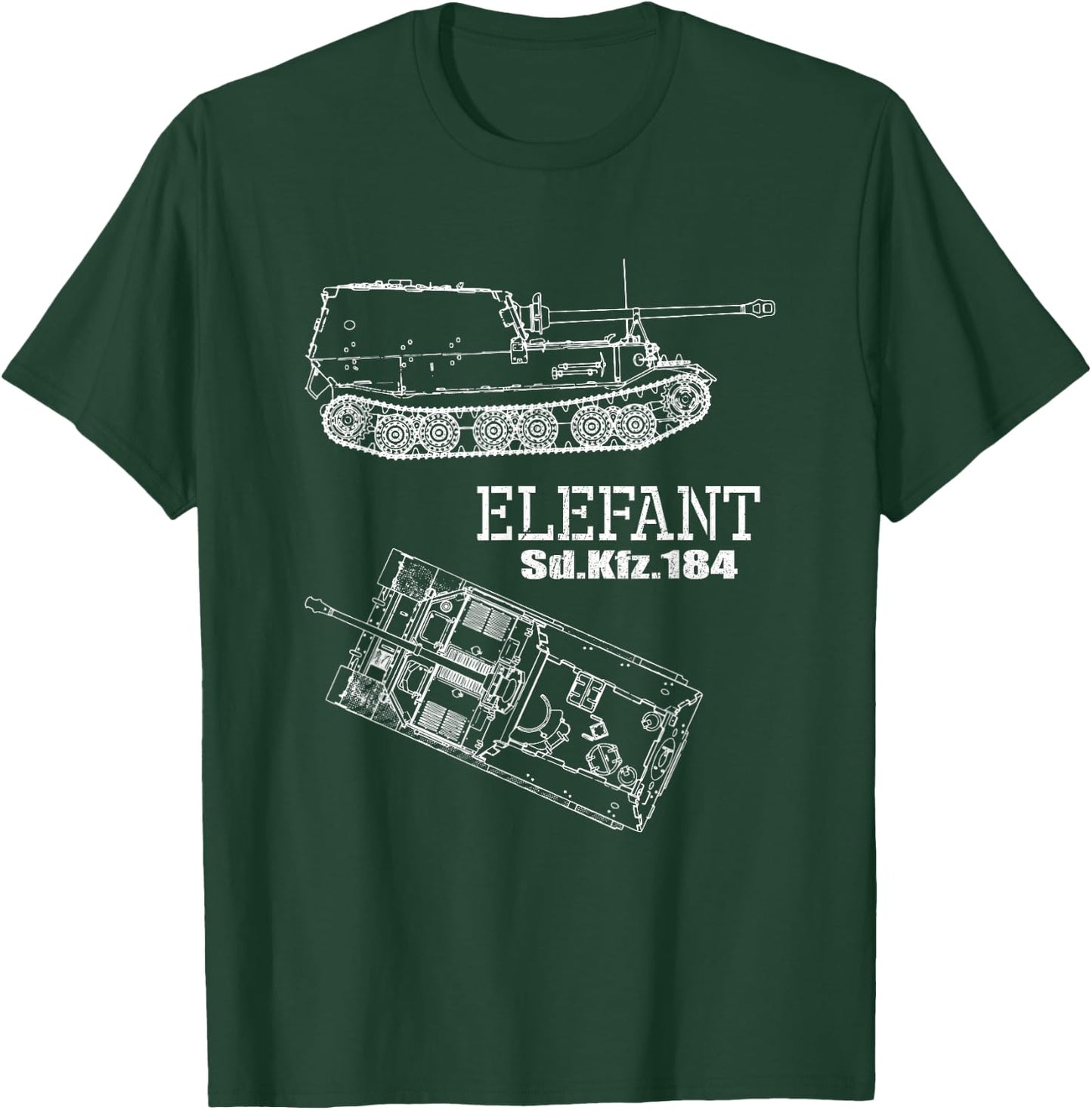 Elephant Ferdinand Panzerjäger Tiger German Wehrmacht WW 2 T-Shirt - T-Shirt | Forest