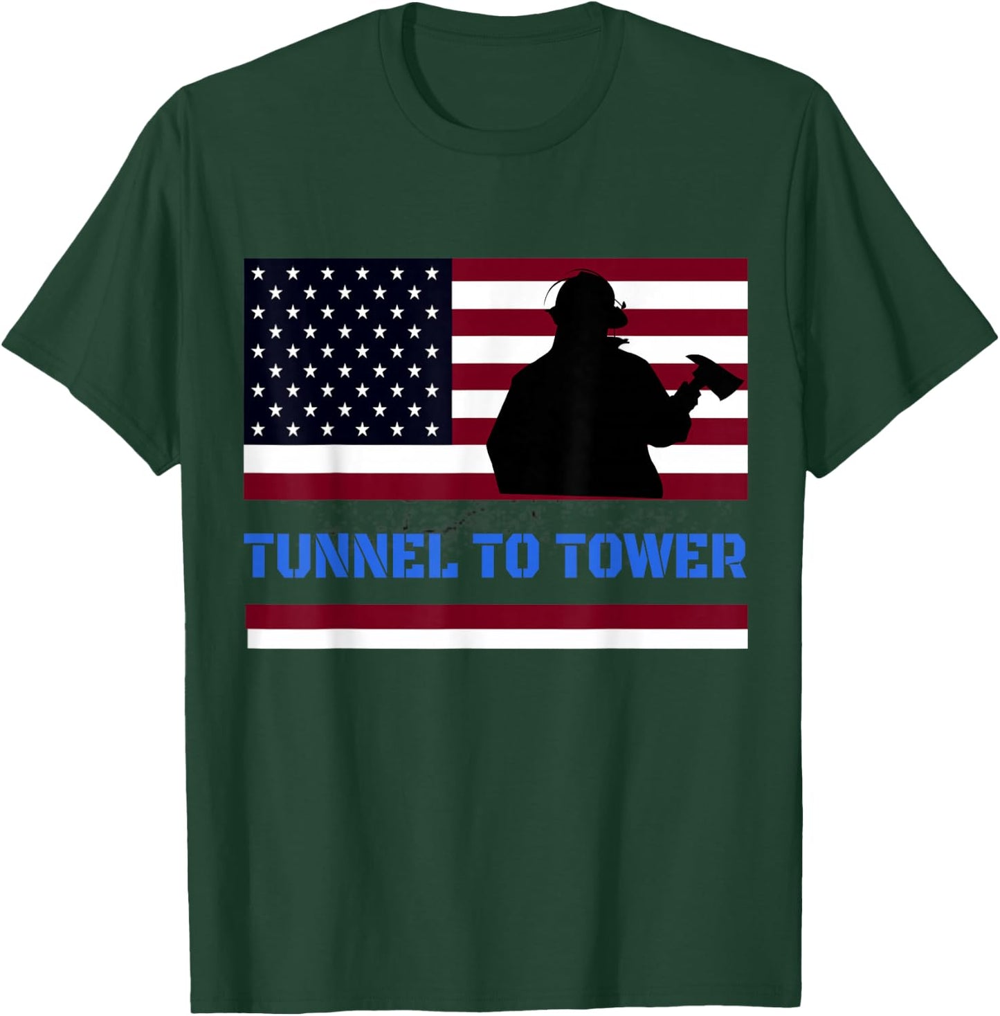 Rush Tunnel to Tower - Vintage Firefighter Gift T-Shirt - T-Shirt | Forest