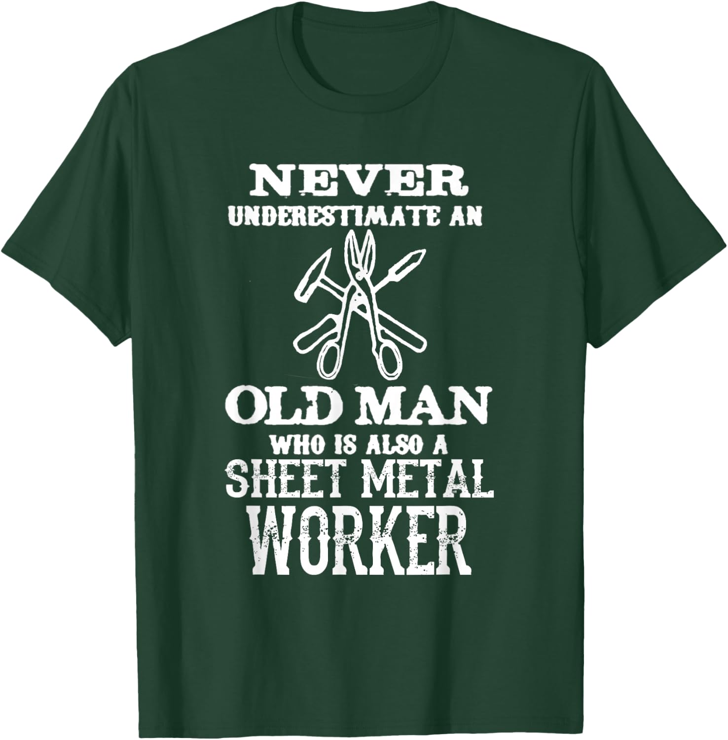 Old Man Union Sheet Metal Worker Proud Union Worker T-Shirt - T-Shirt | Forest
