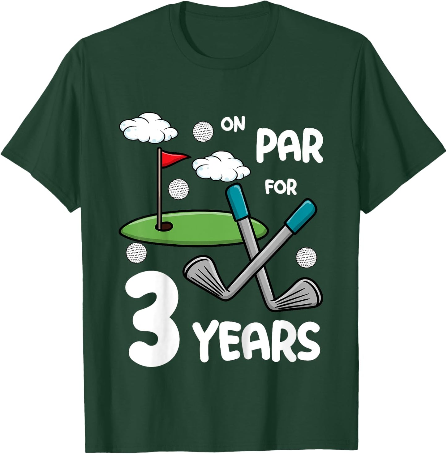 3rd Birthday Golf Funny Golfer 3 Year Old Boy Girl T-Shirt - T-Shirt | Forest