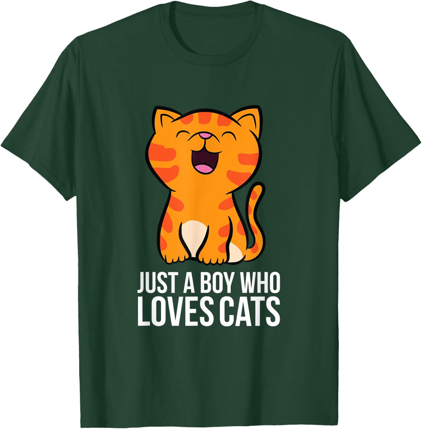 Just a Boy Who Loves Cats T-Shirt - T-Shirt | Forest