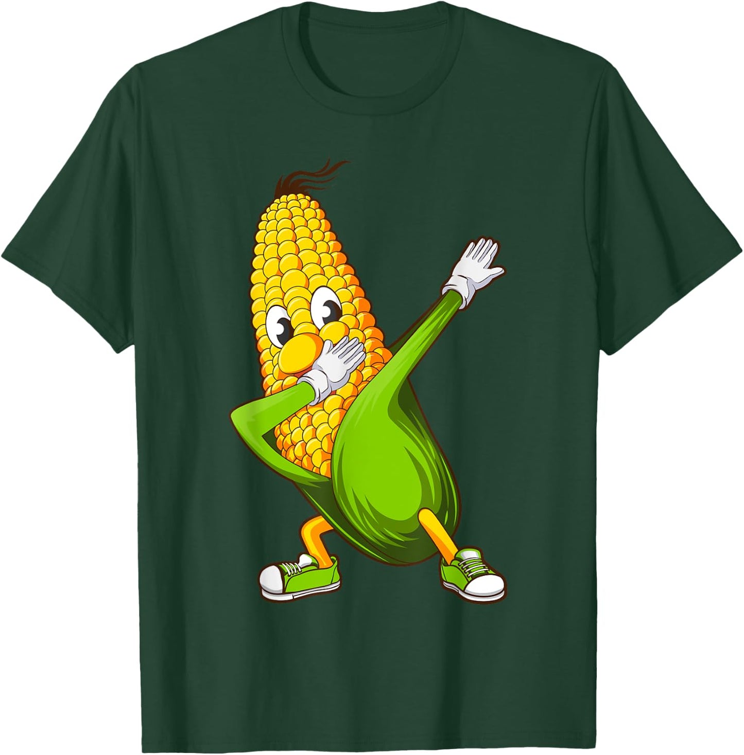 Funny Dabbing Corn Gift | Cute Dancing Farmers Men Women T-Shirt - T-Shirt | Forest