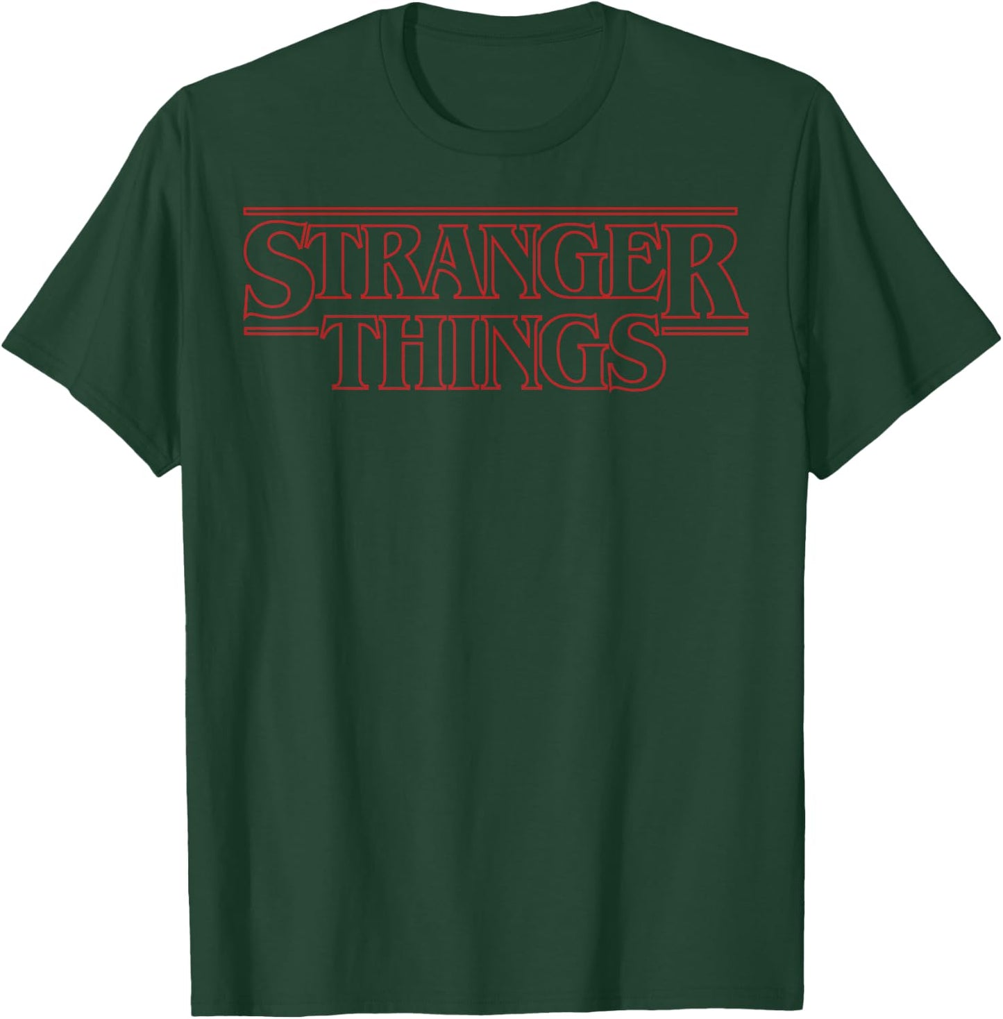 Netflix Stranger Things Outline Logo T-Shirt - T-Shirt | Forest