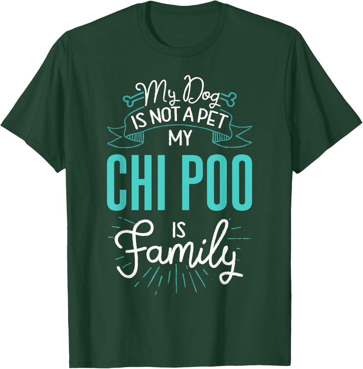 Cute Chi Poo Shirt Family Dog Gift Men T-Shirt - T-Shirt | Forest