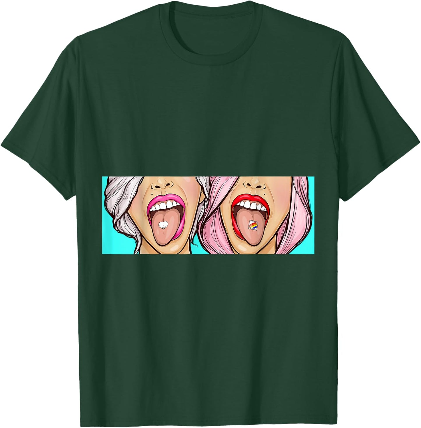 Trippy Girls Techno LSD Trip Rave MDMA Trance Festival DJ T-Shirt - T-Shirt | Forest