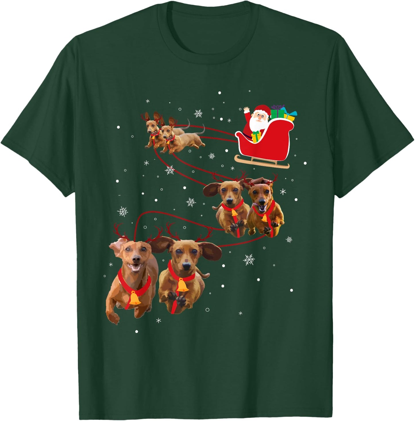 Dachshund Christmas T-Shirt - T-Shirt | Forest