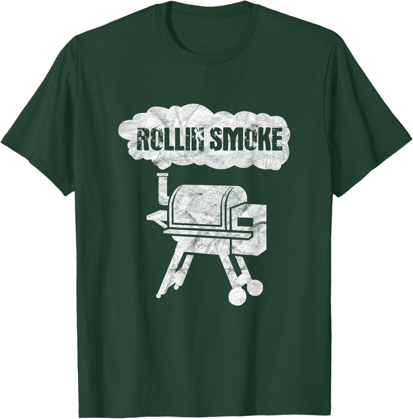 BBQ Barbecue Grill Grilling Funny Rollin Smoke T-Shirt - T-Shirt | Forest