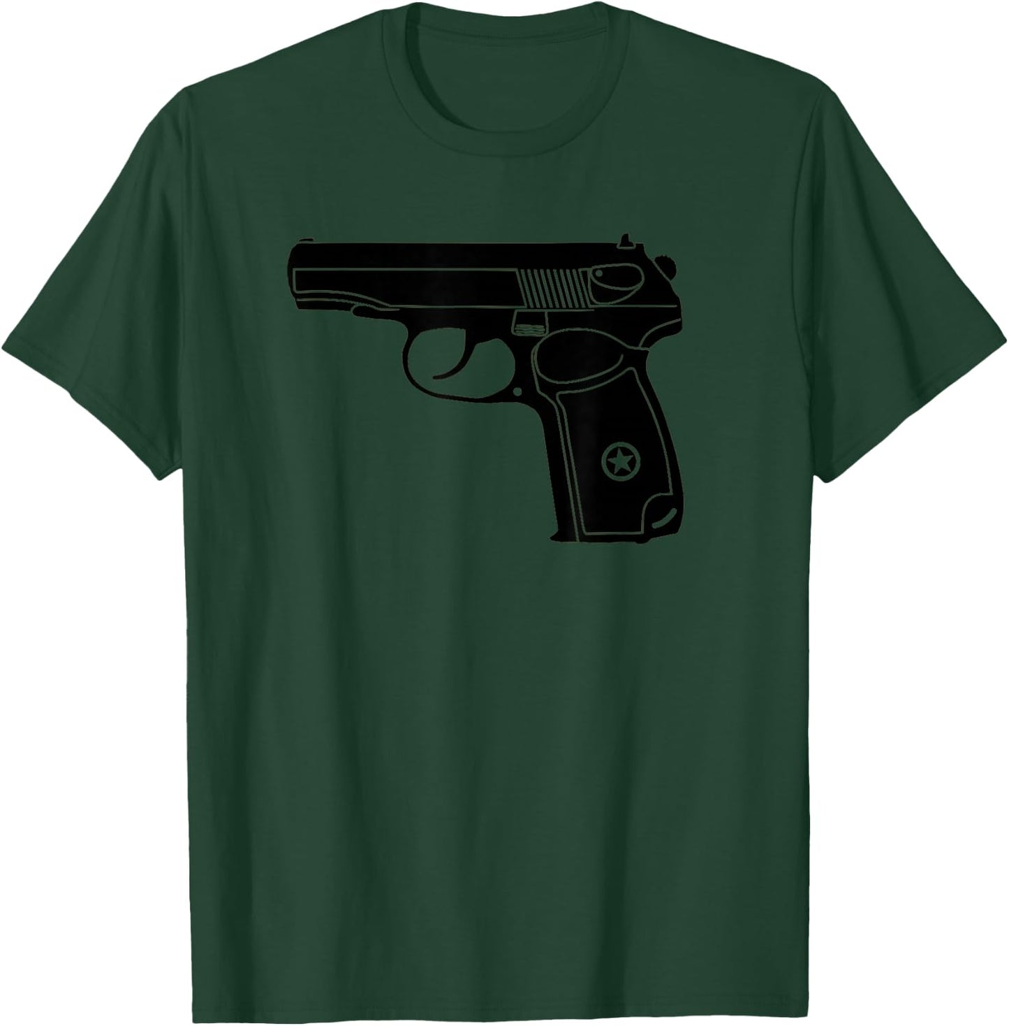 Makarov SOVI8 Vintage Propaganda Gun. T-Shirt - T-Shirt | Forest