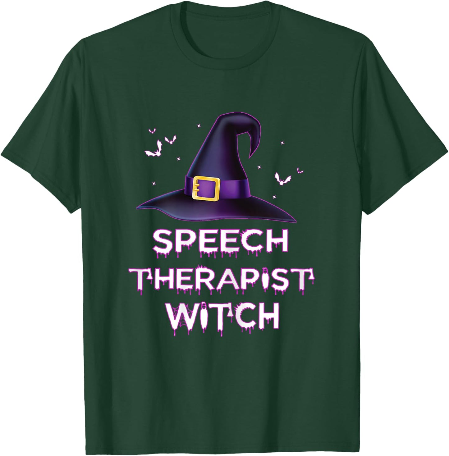 Spooky Speech Therapist Witch Halloween Costume 2023 T-Shirt - T-Shirt | Forest