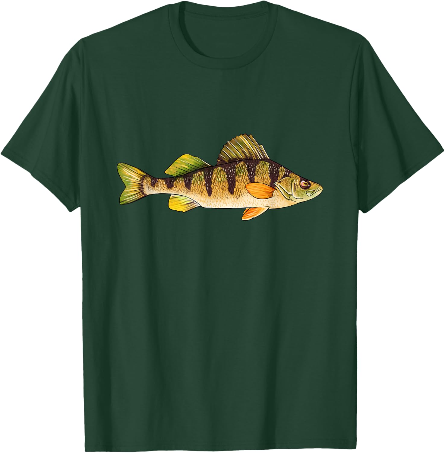 Funny Yellow Perch Fishing Freshwater Fish Angler Gift T-Shirt - T-Shirt | Forest