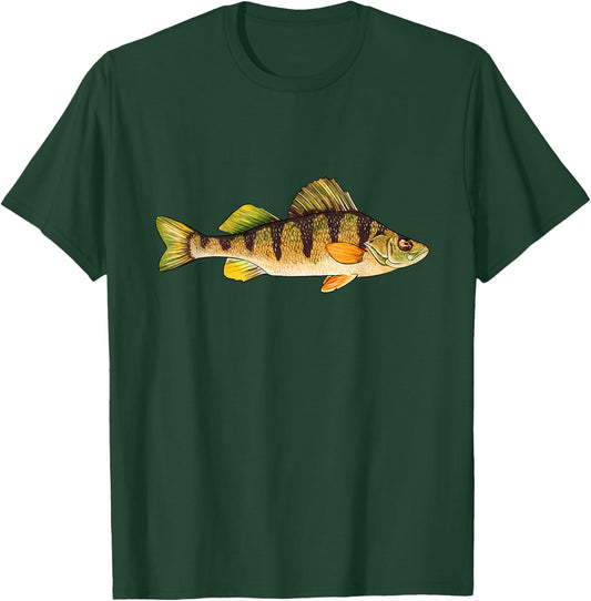Funny Yellow Perch Fishing Freshwater Fish Angler Gift T-Shirt - T-Shirt | Forest