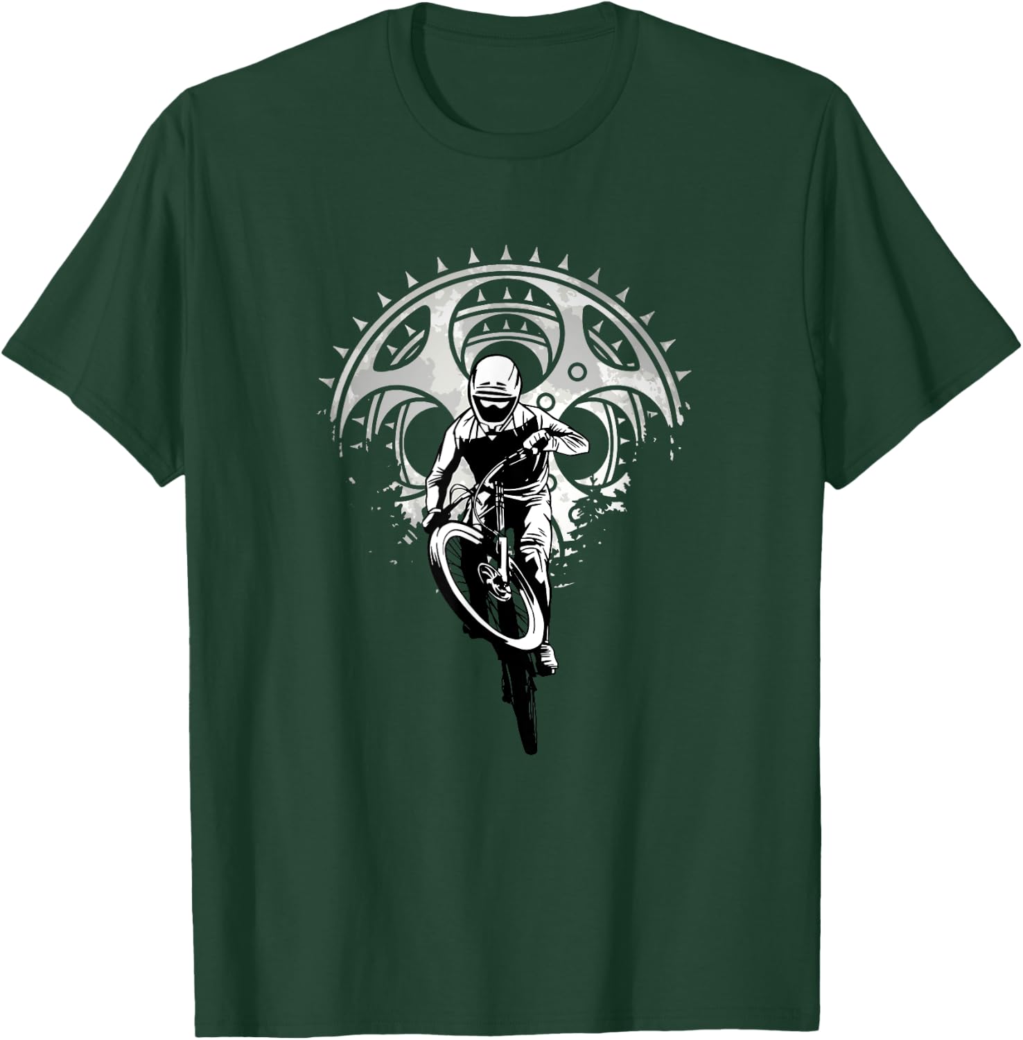 Downhill Biker Graphics - Mountain Bike & Mountain Biker T-Shirt - T-Shirt | Forest