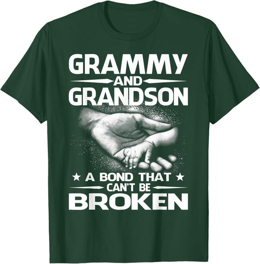 Grammy And Grandson A Bond That Can't Be Broken T-Shirt - T-Shirt | Forest