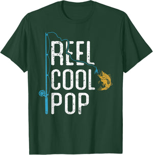 Fishing Reel Cool Pop Father’s day Gift Fisherman Pop T-Shirt - T-Shirt | Forest