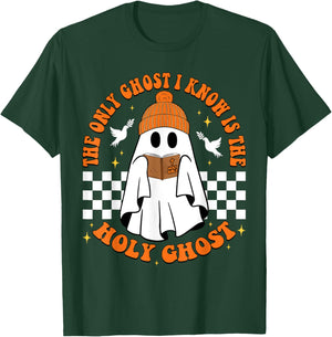 The Only Ghost I Know Is The Holy Ghost Halloween Boo Bible T-Shirt - T-Shirt | Forest