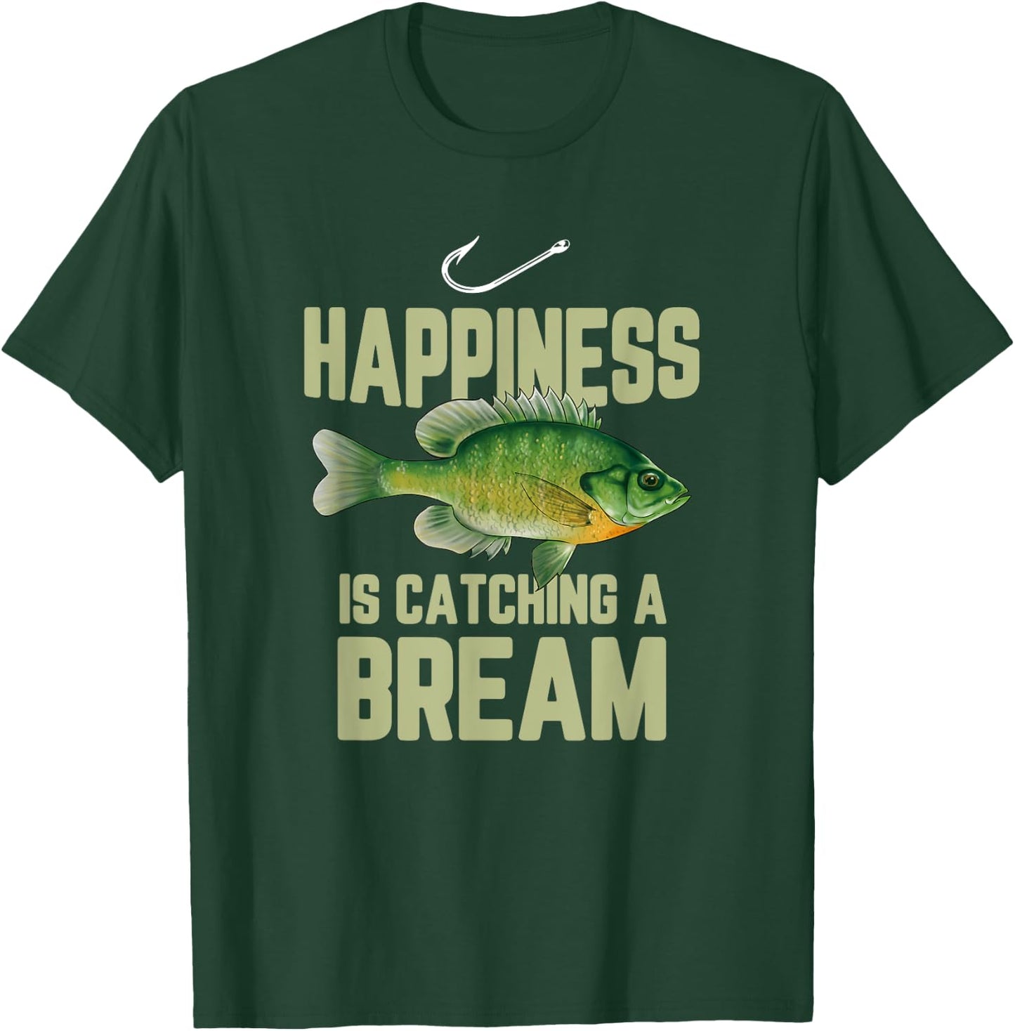 Funny Bream Fishing Pan Fish Sunfish Freshwater Angler Gift T-Shirt - T-Shirt | Forest