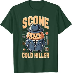 Scone Cold Killer Funny Baking Detective T-Shirt - T-Shirt | Forest