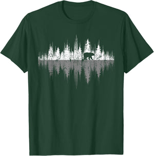 Trees Reflection Wildlife Nature Animal Bear Outdoor Forest Small T-Shirt - T-Shirt | Forest