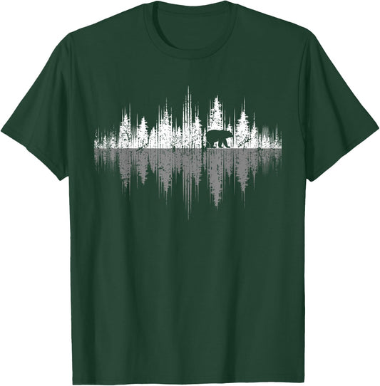 Trees Reflection Wildlife Nature Animal Bear Outdoor Forest Small T-Shirt - T-Shirt | Forest