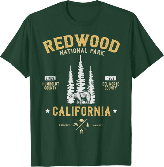 Redwood National Park Shirt, Redwood Forest US Nationalpark T-Shirt - T-Shirt | Forest